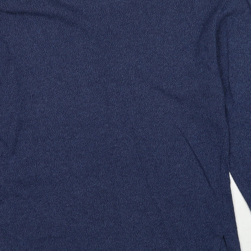 New Look Womens Blue Round Neck Cotton Pullover Jumper One Size