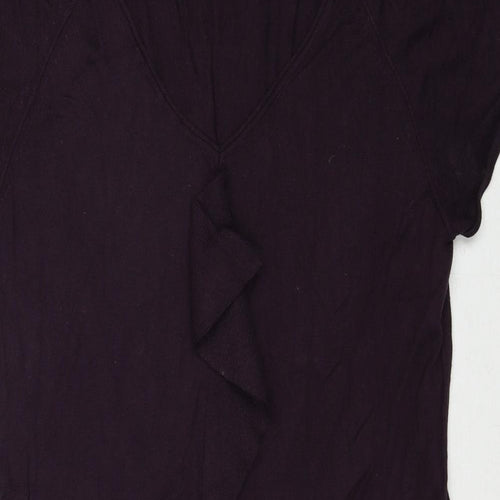 Gap Womens Purple Round Neck Polyester Pullover Jumper Size M