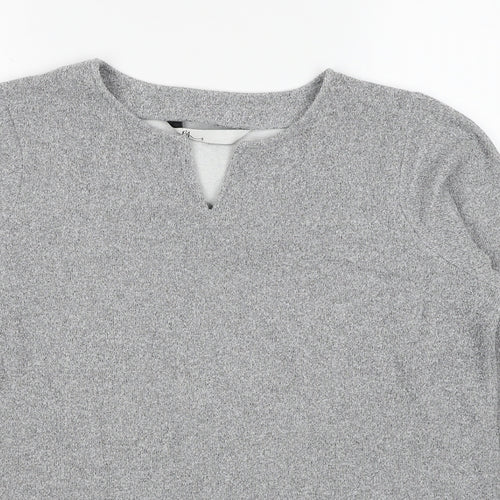 BHS Womens Grey Polyester Pullover Sweatshirt Size 12 Pullover