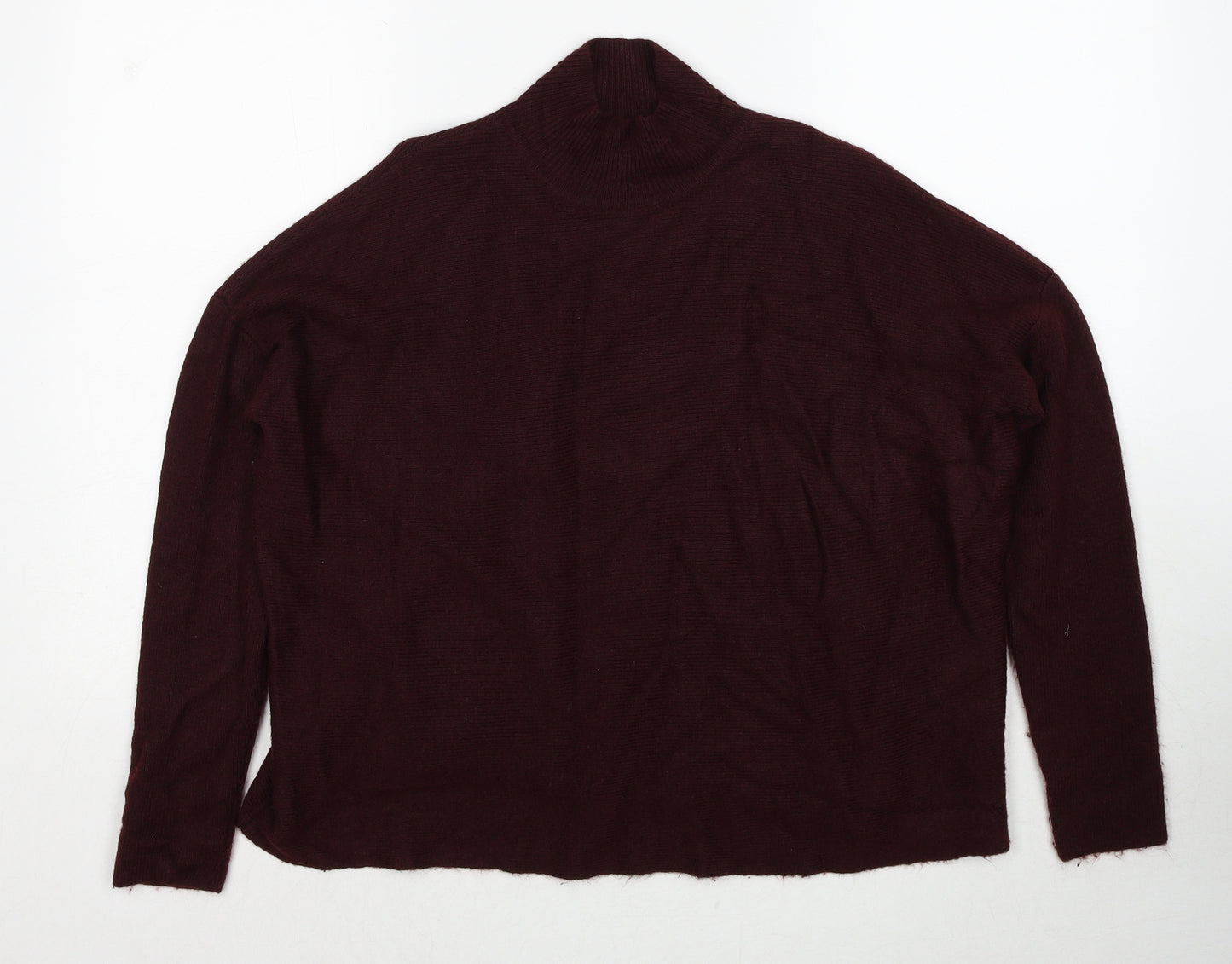 Warehouse Womens Red High Neck Acrylic Pullover Jumper Size M