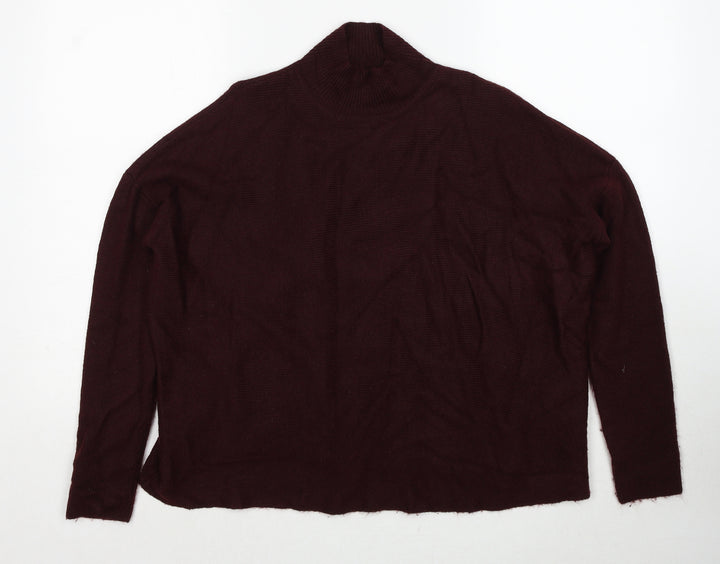 Warehouse Womens Red High Neck Acrylic Pullover Jumper Size M