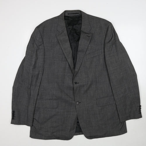 Digel Mens Grey Wool Jacket Suit Jacket Size 46 Regular