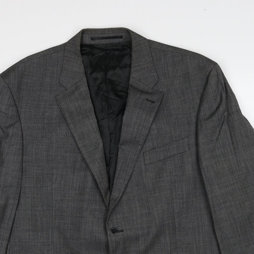 Digel Mens Grey Wool Jacket Suit Jacket Size 46 Regular