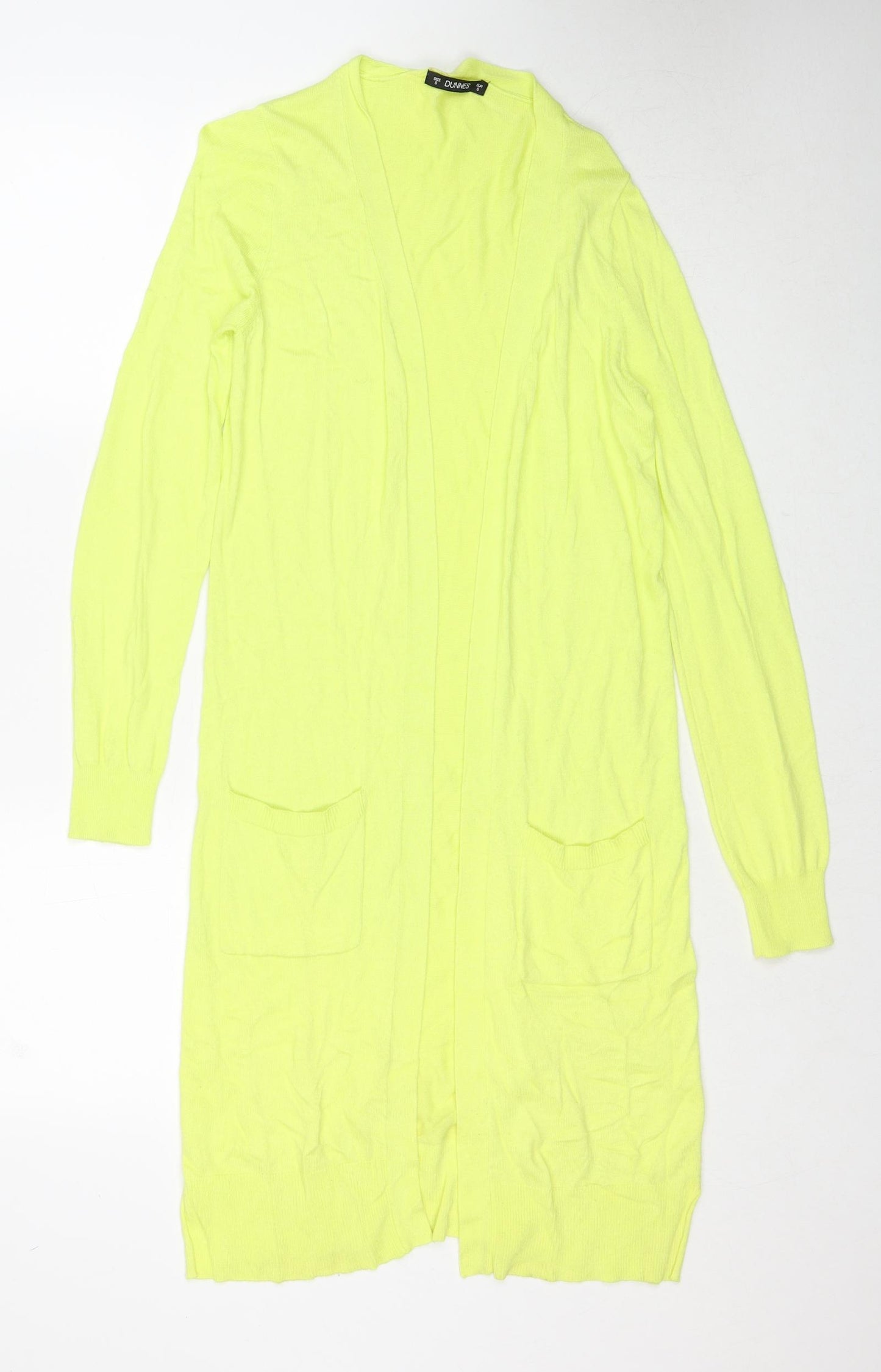 Dunnes Stores Womens Yellow V-Neck Polyester Pullover Jumper Size S