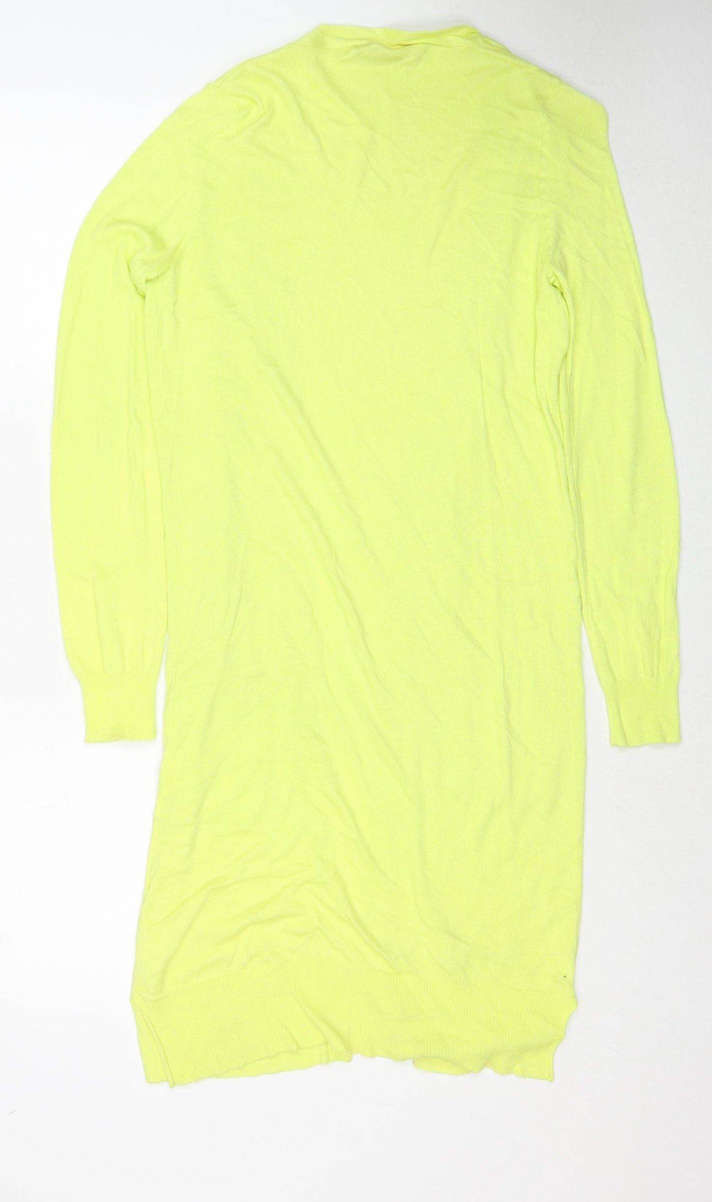 Dunnes Stores Womens Yellow V-Neck Polyester Pullover Jumper Size S