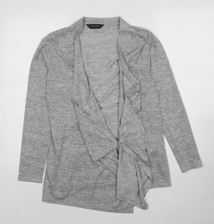 Dorothy Perkins Womens Grey V-Neck Polyester Cardigan Jumper Size 8