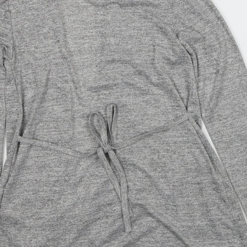 Dorothy Perkins Womens Grey V-Neck Polyester Cardigan Jumper Size 8