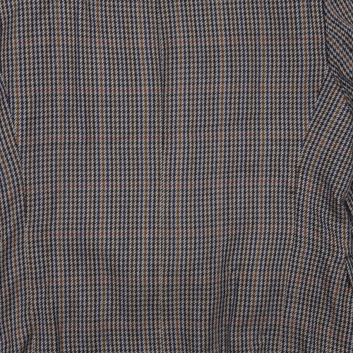 C&A Mens Brown Geometric Polyester Jacket Blazer Size M Regular