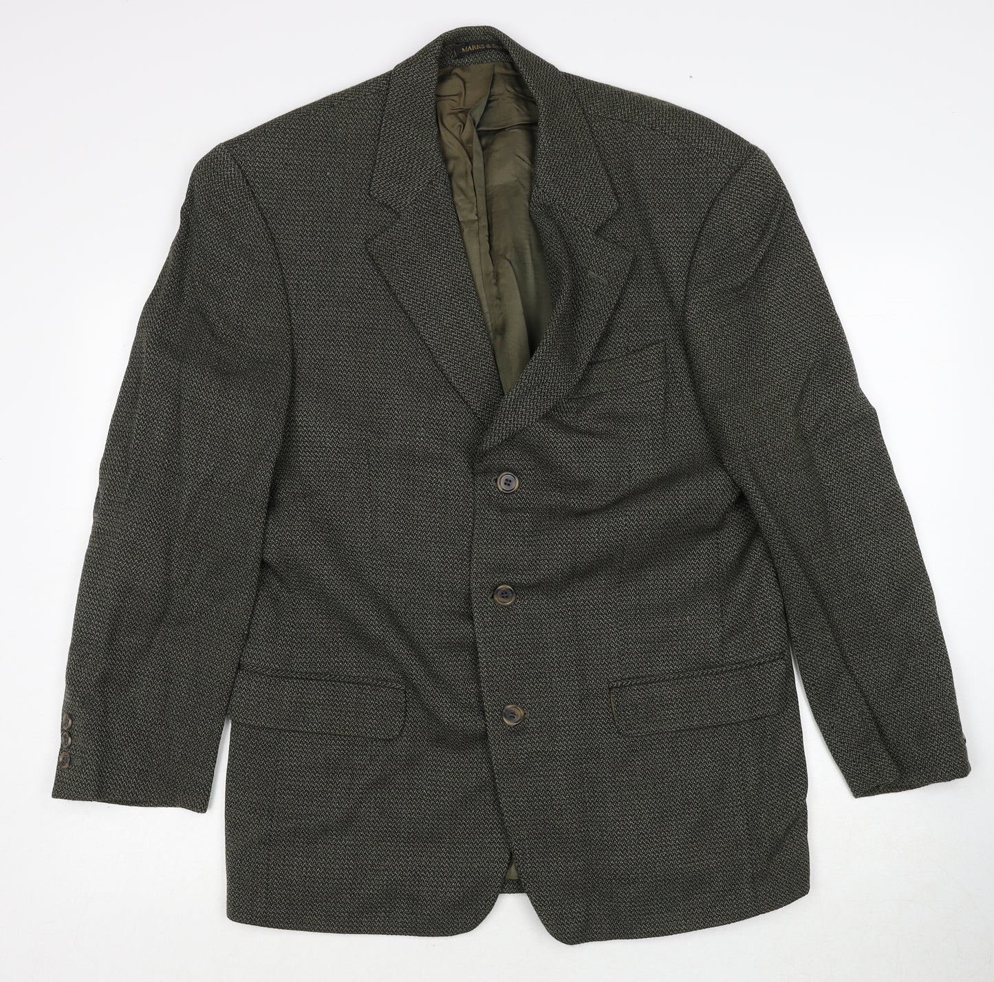 Marks and Spencer Mens Grey Wool Jacket Suit Jacket Size 40 Regular