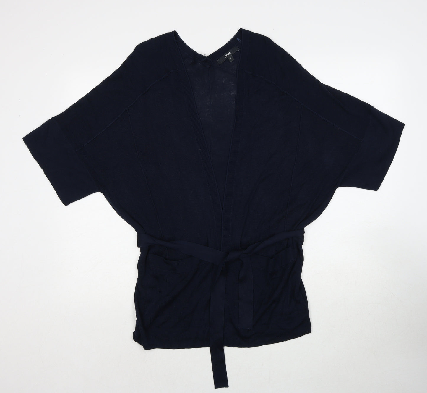 NEXT Womens Blue V-Neck Viscose Cardigan Jumper Size S