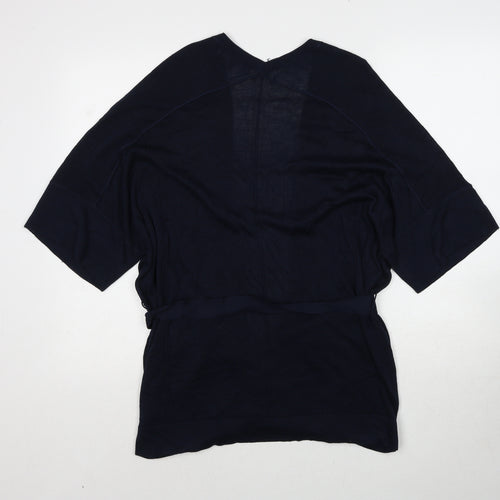NEXT Womens Blue V-Neck Viscose Cardigan Jumper Size S