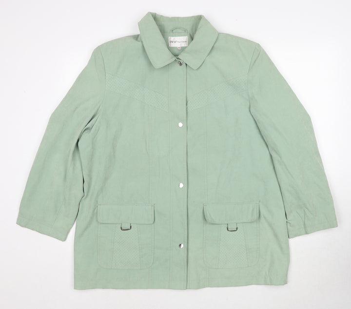 EWM Womens Green Jacket Size 18 Button