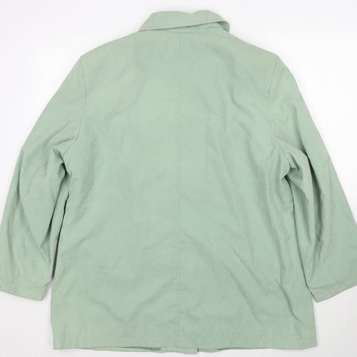 EWM Womens Green Jacket Size 18 Button