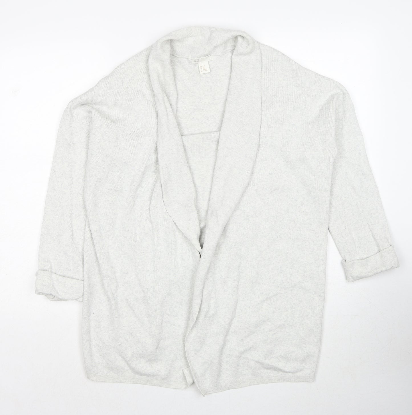H&M Womens Grey V-Neck Cotton Cardigan Jumper Size XS