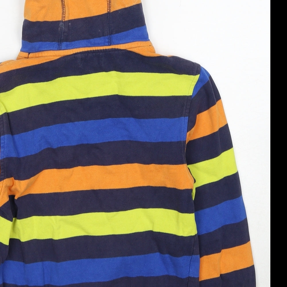 Debenhams Boys Multicoloured Striped Cotton Pullover Hoodie Size 7-8 Years Pullover