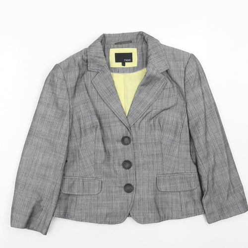 NEXT Womens Grey Polyester Jacket Suit Jacket Size 14