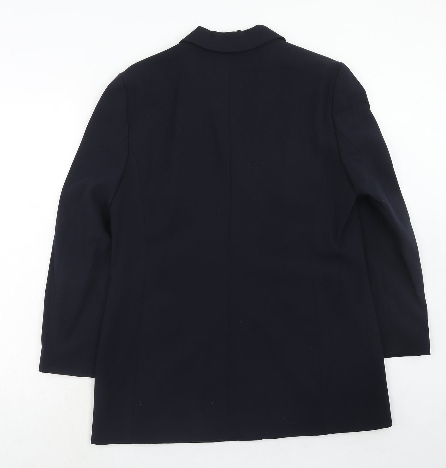 Bianca Womens Blue Polyester Jacket Suit Jacket Size 12