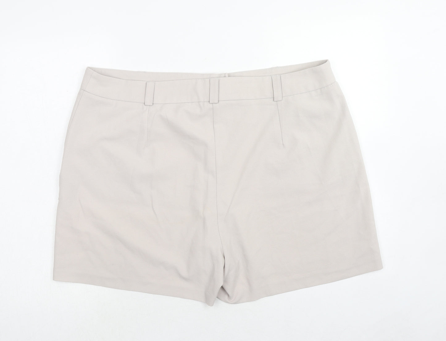 Dorothy Perkins Womens Beige Polyester Mom Shorts Size 22 Regular Hook & Eye