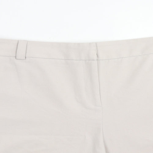 Dorothy Perkins Womens Beige Polyester Mom Shorts Size 22 Regular Hook & Eye