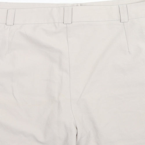 Dorothy Perkins Womens Beige Polyester Mom Shorts Size 22 Regular Hook & Eye