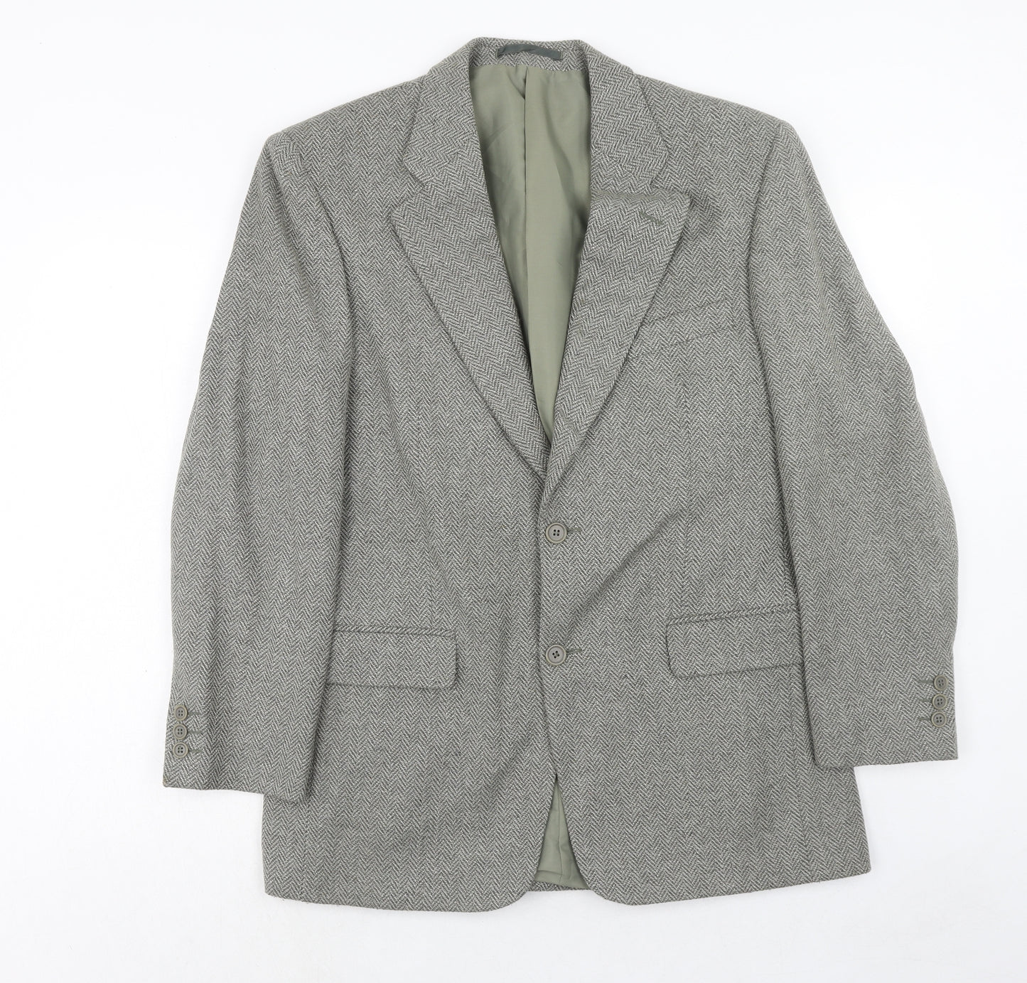 Greenwoods Mens Grey Polyester Jacket Blazer Size 38 Regular