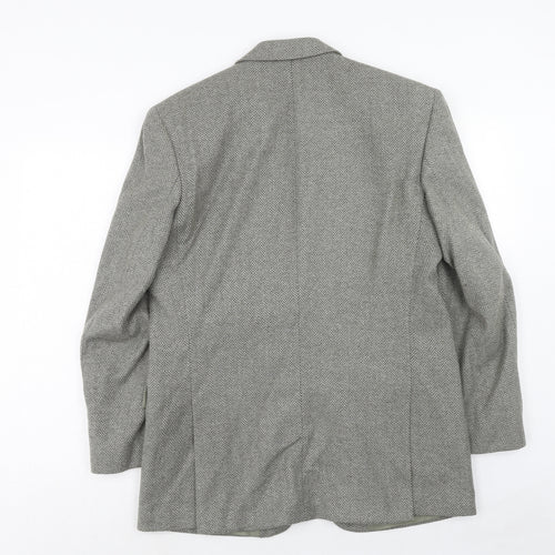 Greenwoods Mens Grey Polyester Jacket Blazer Size 38 Regular
