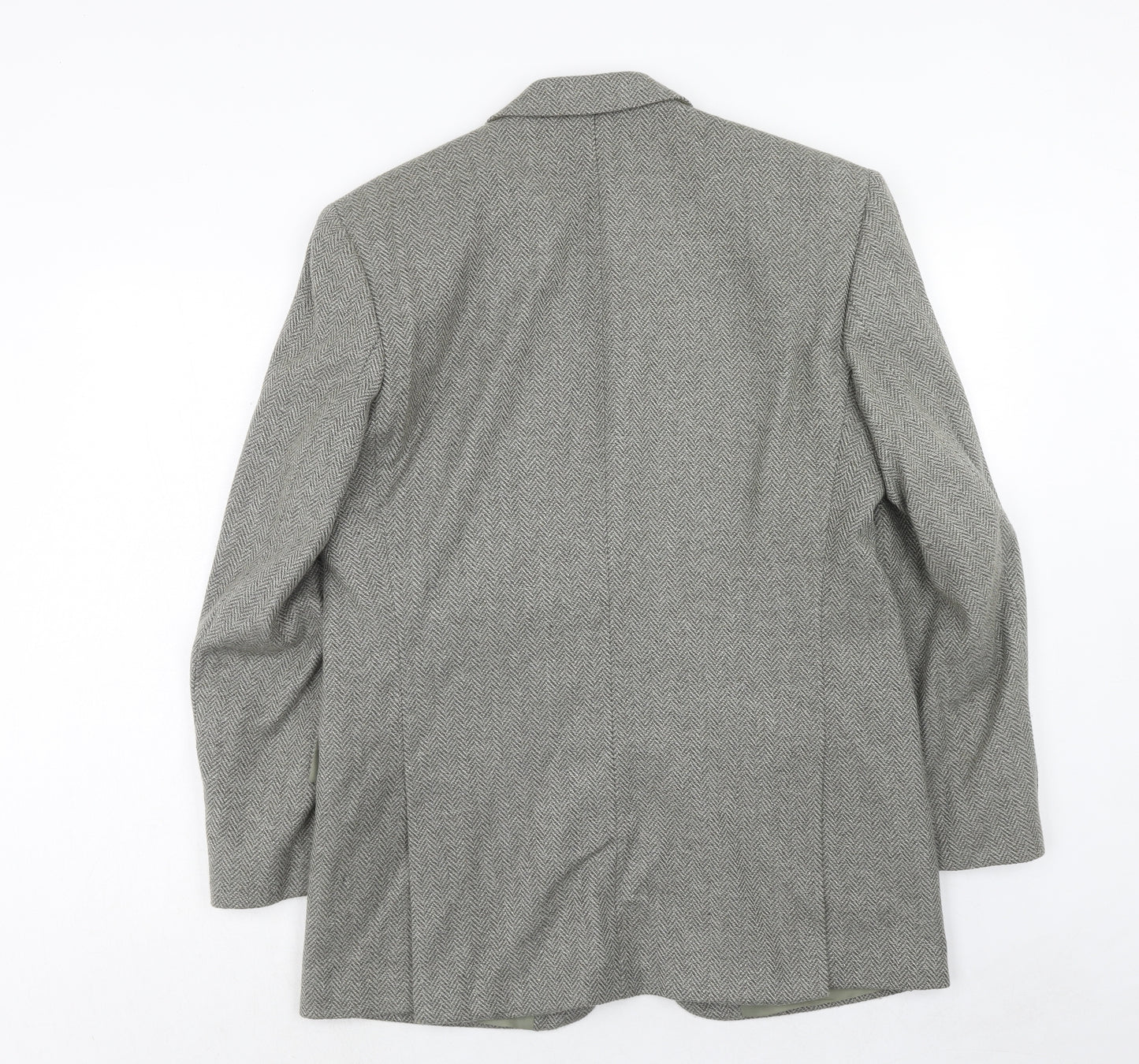 Greenwoods Mens Grey Polyester Jacket Blazer Size 38 Regular