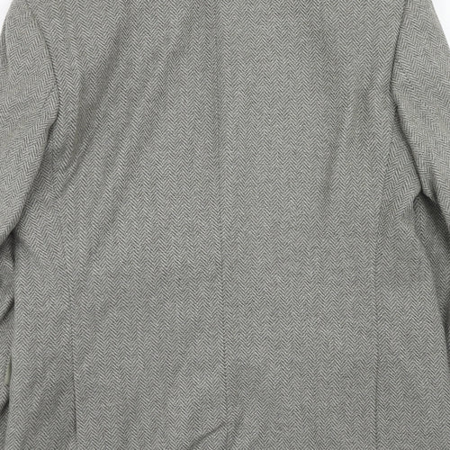 Greenwoods Mens Grey Polyester Jacket Blazer Size 38 Regular
