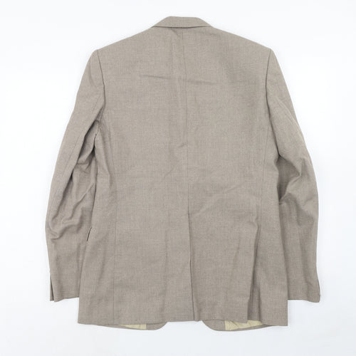 Finesse Mens Beige Polyester Jacket Suit Jacket Size 38 Regular