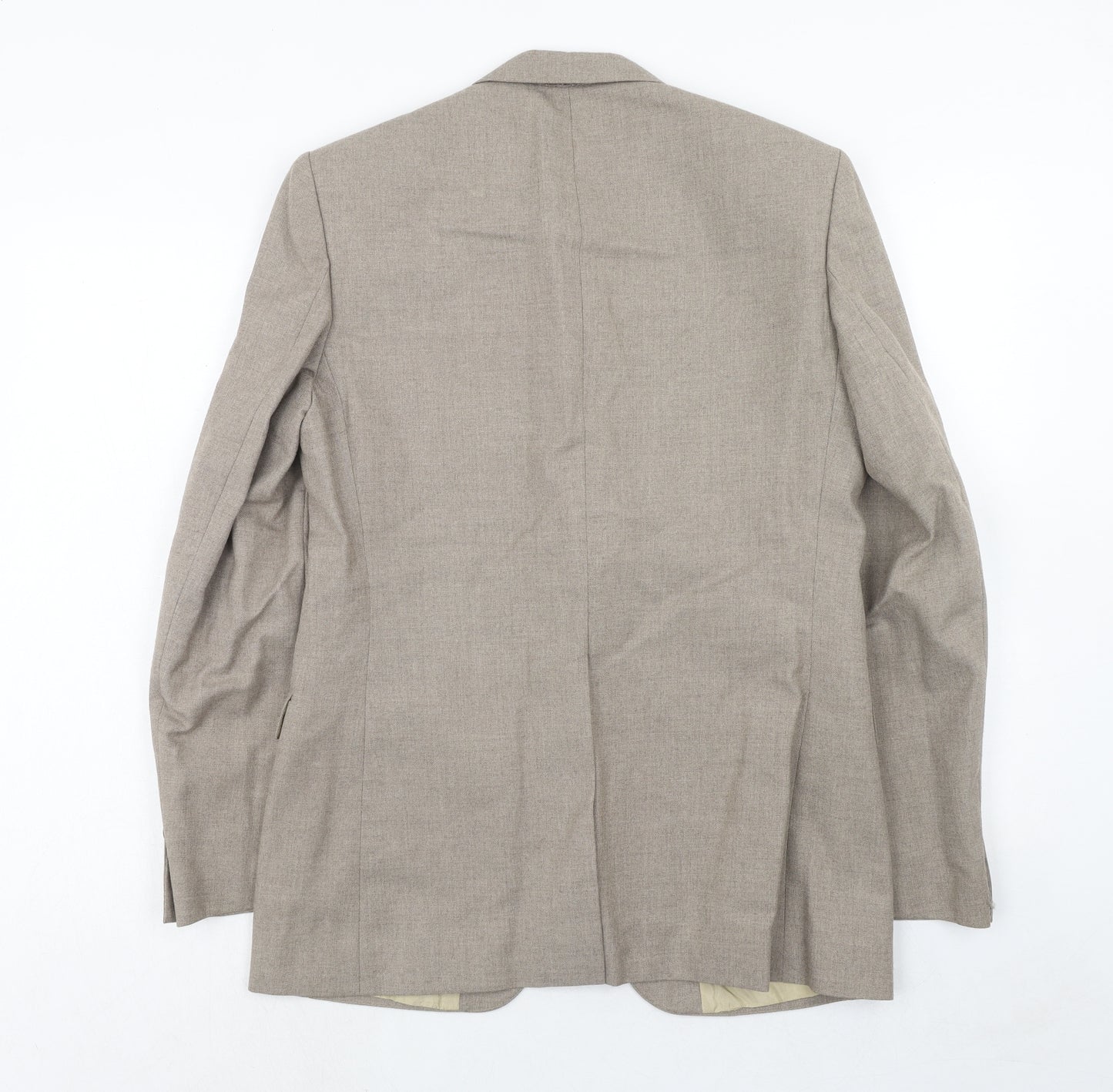 Finesse Mens Beige Polyester Jacket Suit Jacket Size 38 Regular