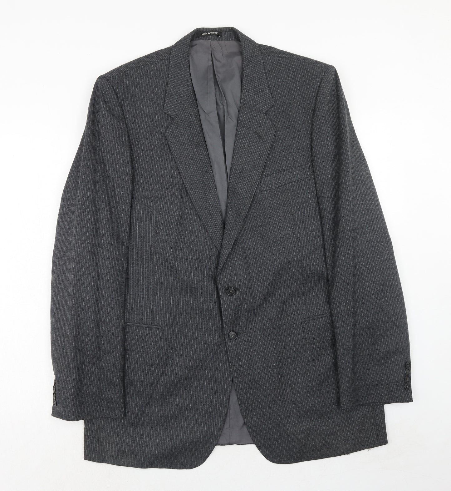 St Michael Mens Grey Wool Jacket Suit Jacket Size 44 Regular