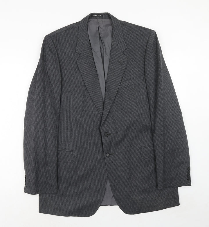 St Michael Mens Grey Wool Jacket Suit Jacket Size 44 Regular