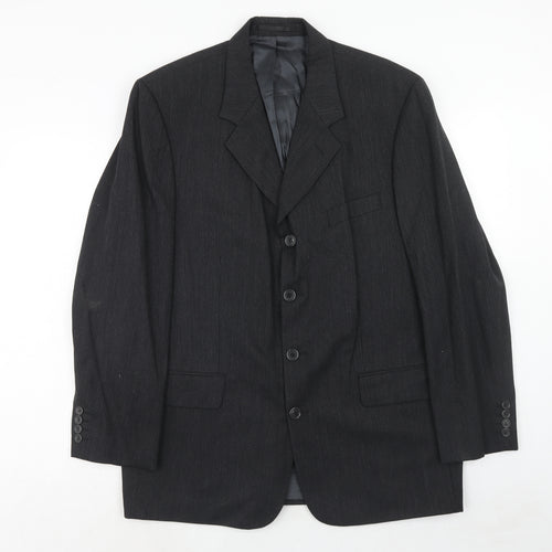 Charlton Gray Mens Grey Polyester Jacket Suit Jacket Size 42 Regular