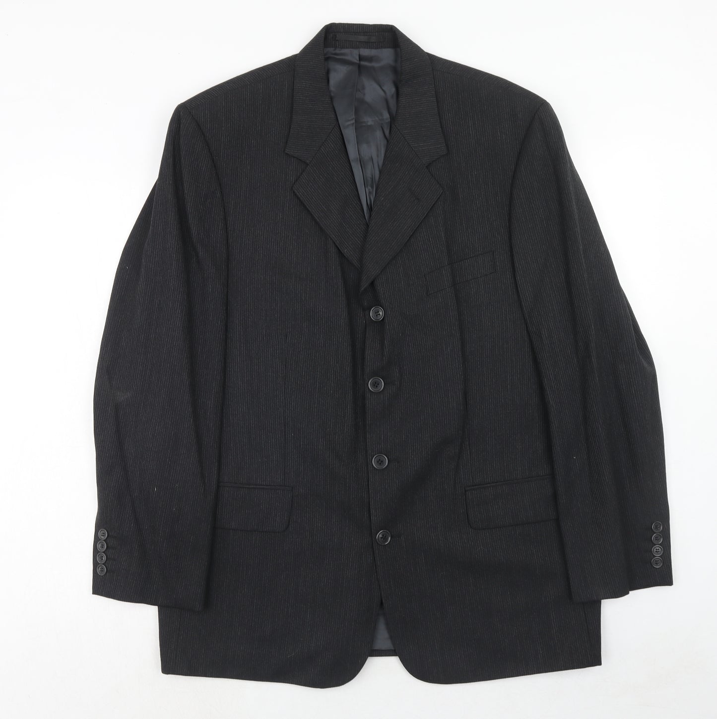 Charlton Gray Mens Grey Polyester Jacket Suit Jacket Size 42 Regular