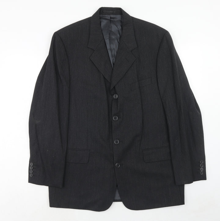 Charlton Gray Mens Grey Polyester Jacket Suit Jacket Size 42 Regular