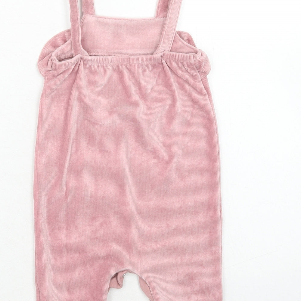 NEXT Girls Pink Polyester Unitard One-Piece Size 3-6 Months Button