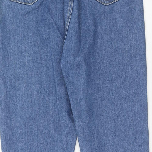 Boohoo Womens Blue Cotton Skinny Jeans Size 16 Regular Zip