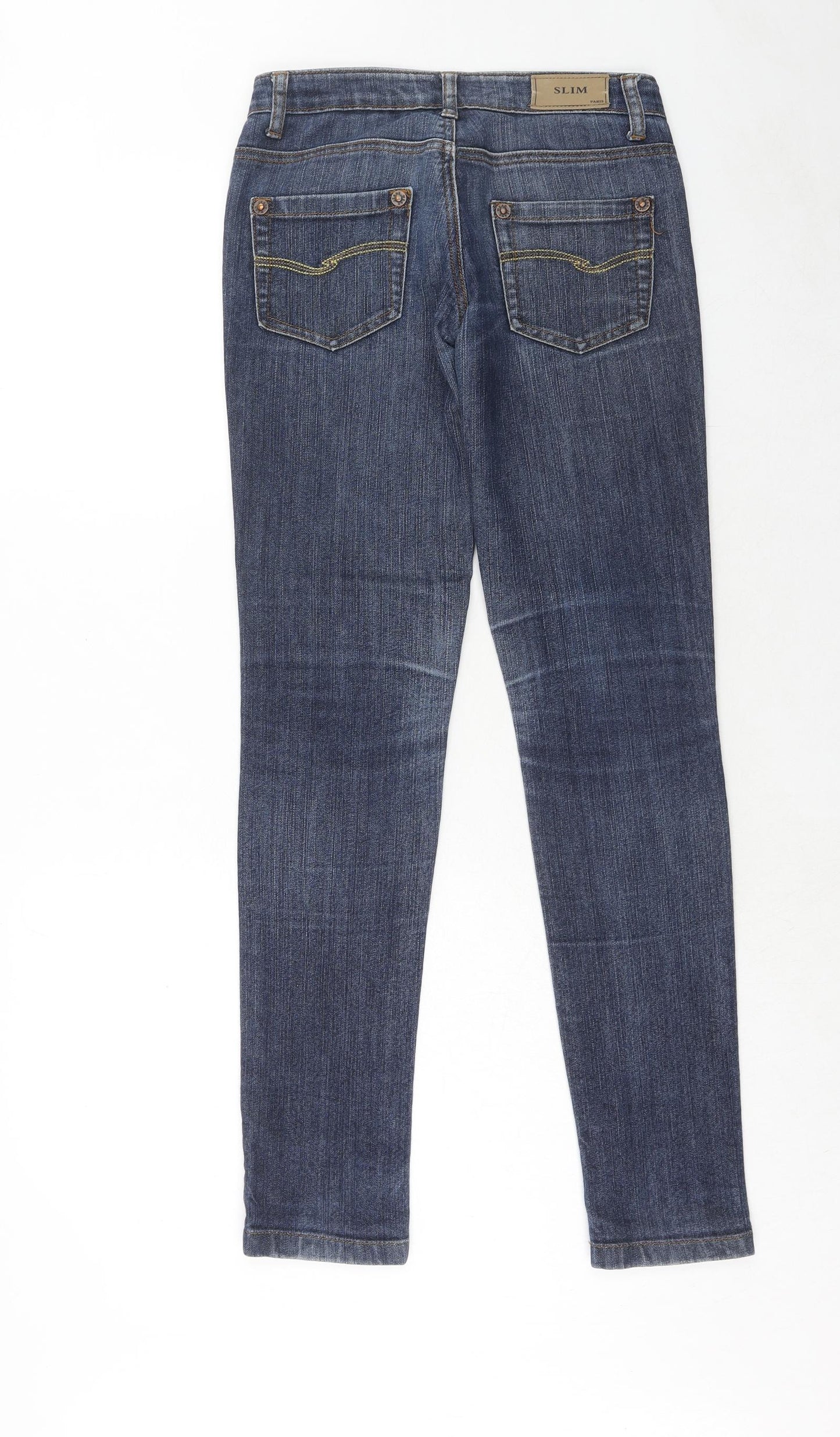 Jolina Jeans Womens Blue Cotton Skinny Jeans Size 8 Regular Zip