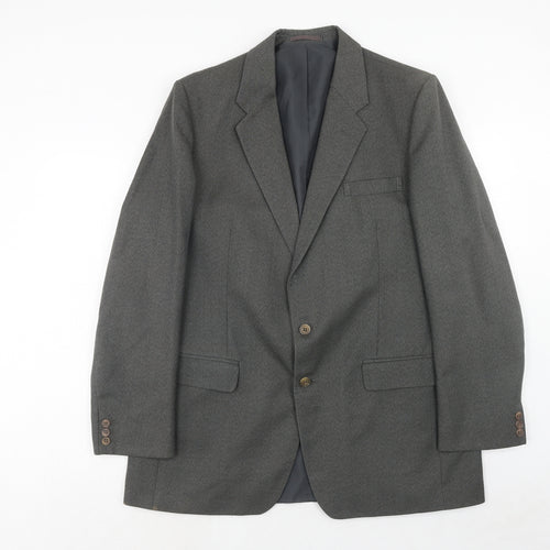 Hodges Mens Grey Polyester Jacket Suit Jacket Size 42 Regular