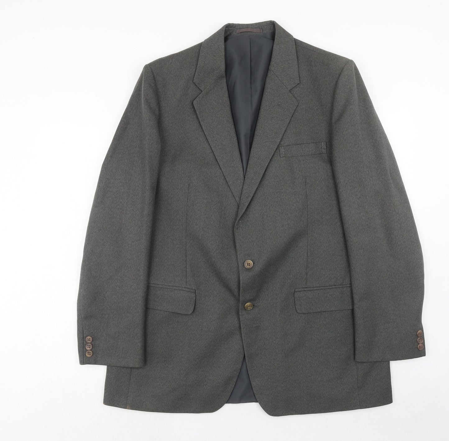 Hodges Mens Grey Polyester Jacket Suit Jacket Size 42 Regular