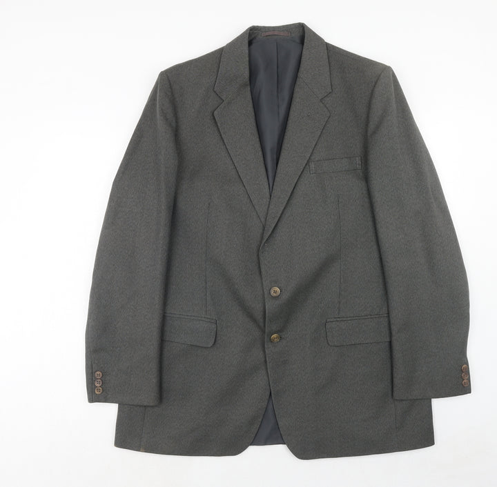 Hodges Mens Grey Polyester Jacket Suit Jacket Size 42 Regular
