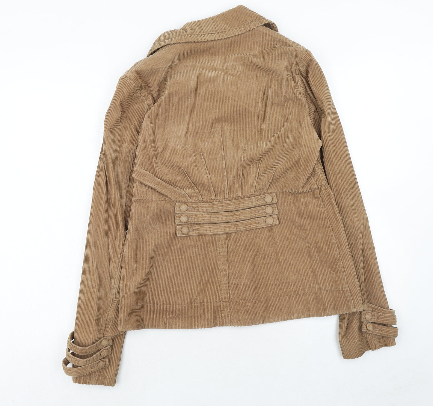 H&M Womens Brown Jacket Blazer Size 10 Button