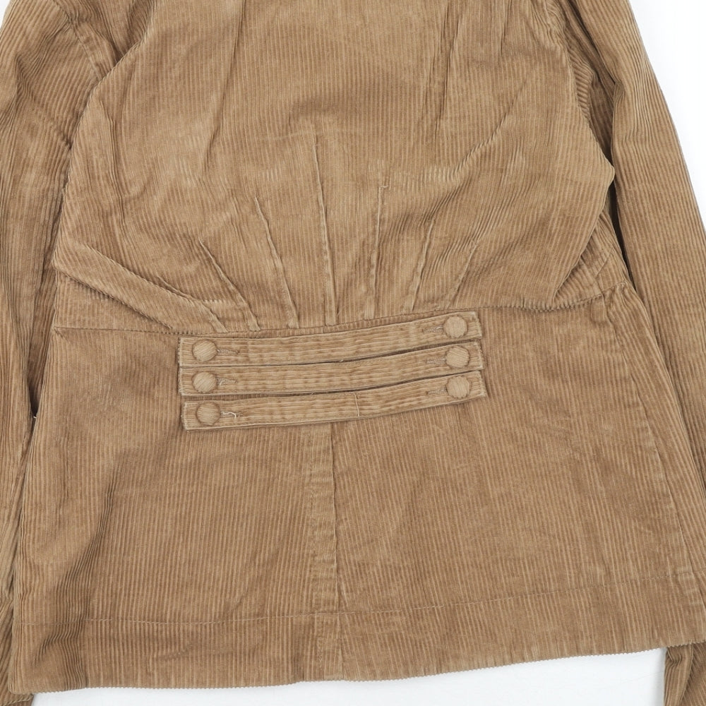 H&M Womens Brown Jacket Blazer Size 10 Button