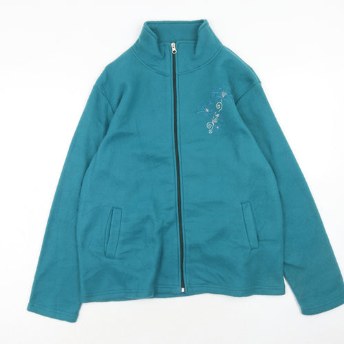 Anne De Lancay Womens Blue Jacket Size M Zip
