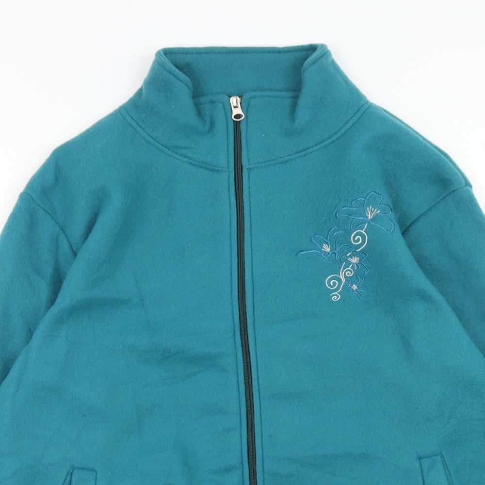 Anne De Lancay Womens Blue Jacket Size M Zip