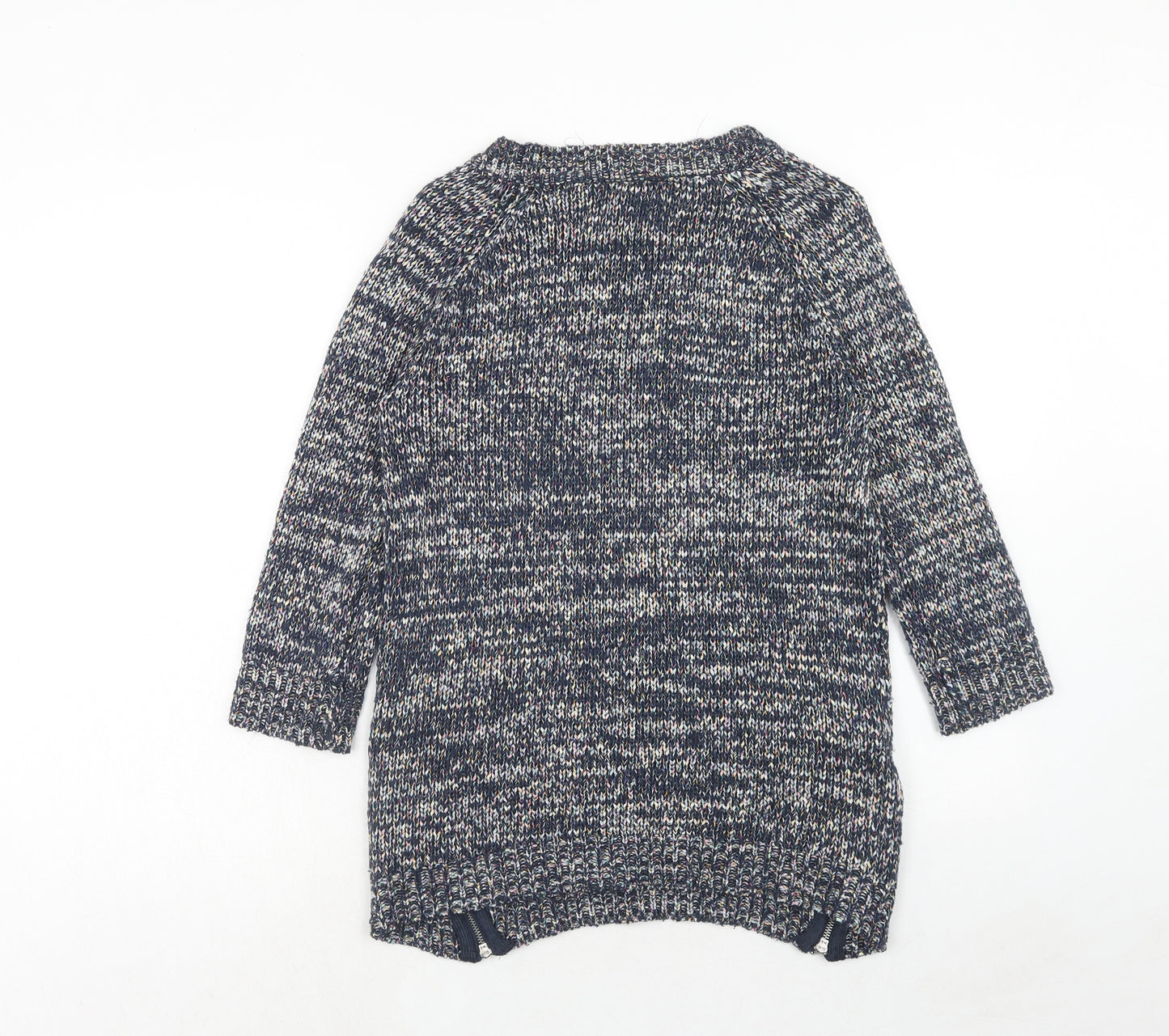 Marks and Spencer Womens Blue Scoop Neck Cotton Pullover Jumper Size 12