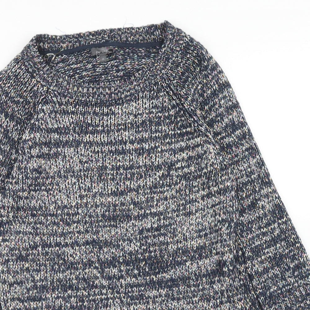 Marks and Spencer Womens Blue Scoop Neck Cotton Pullover Jumper Size 12