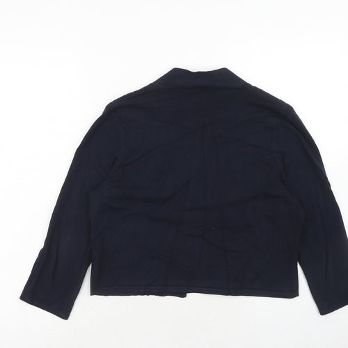Precis Womens Blue V-Neck Viscose Cardigan Jumper Size S