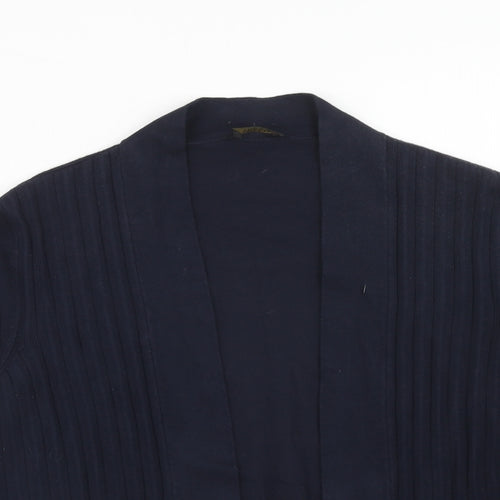 Precis Womens Blue V-Neck Viscose Cardigan Jumper Size S