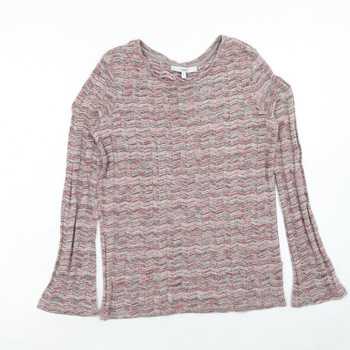 NEXT Womens Red Round Neck Acrylic Pullover Jumper Size 8